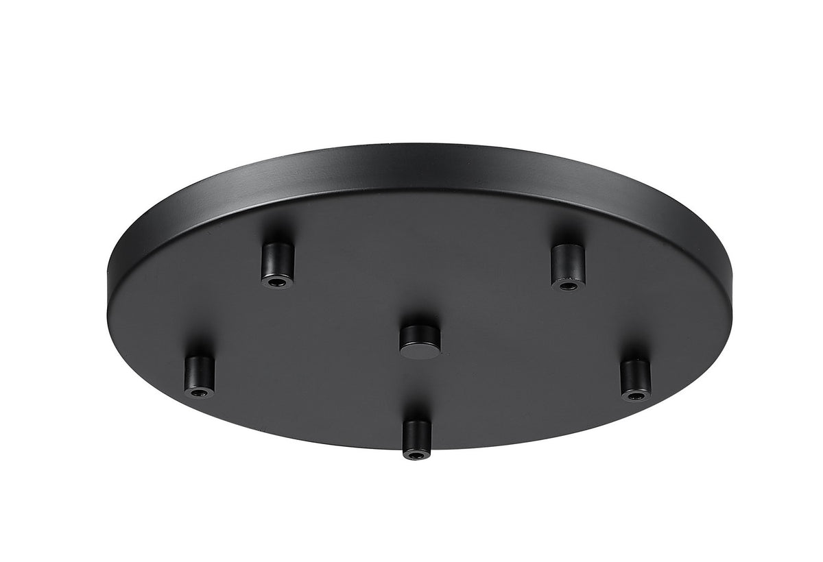 Pièce de rechange Multi Point Canopy Noir mat, 12", nombre ampoules 5 – Z-Lite