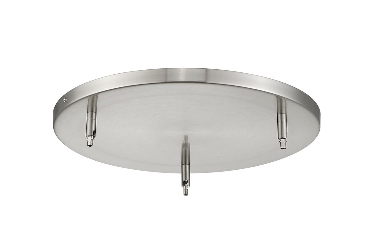 Pièce de rechange Multi Point Canopy Nickel brossé, 17 3/4", nombre ampoules 3 – Z-Lite