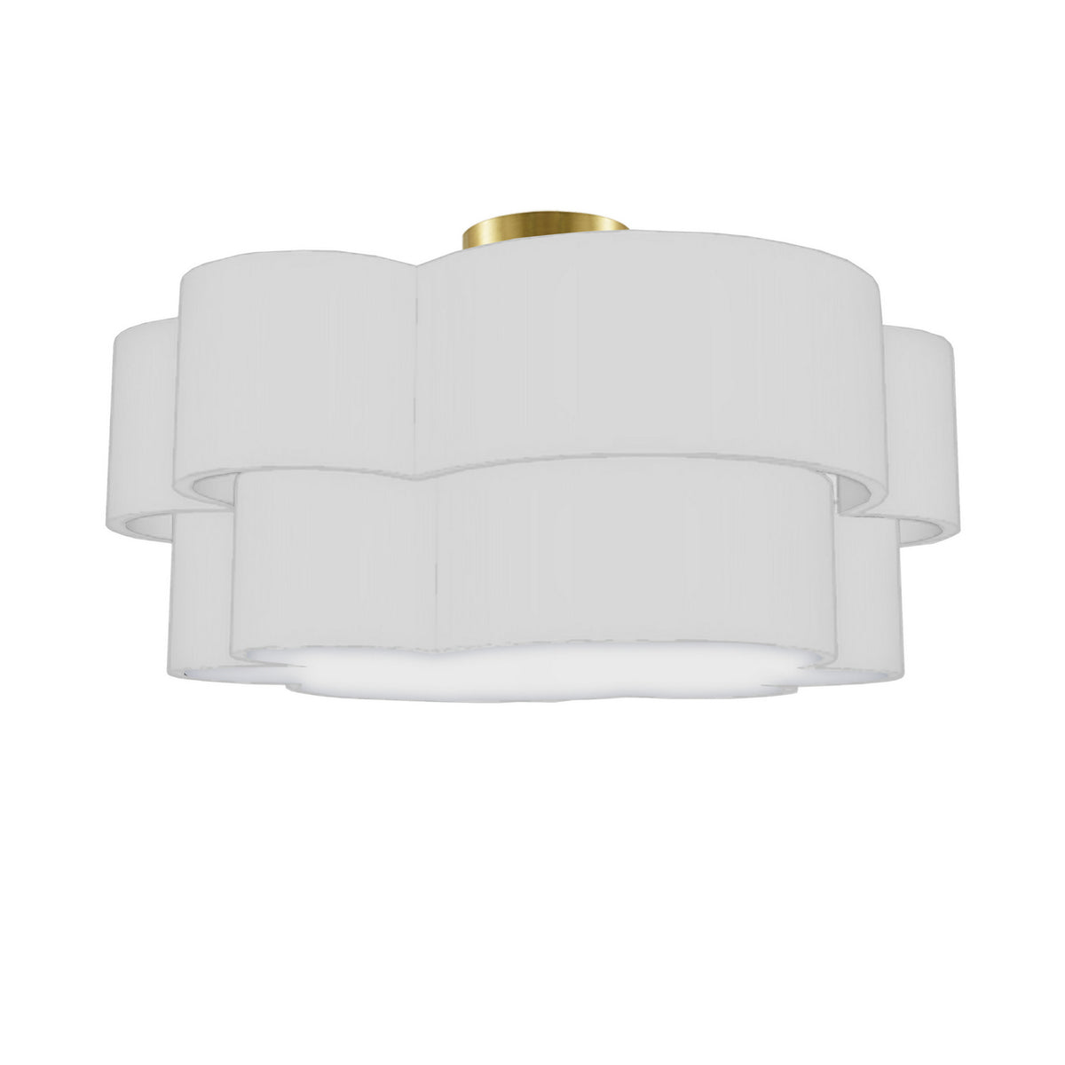 Plafonnier 2-étages Phlox Blanc / Laiton vieilli – Dainolite