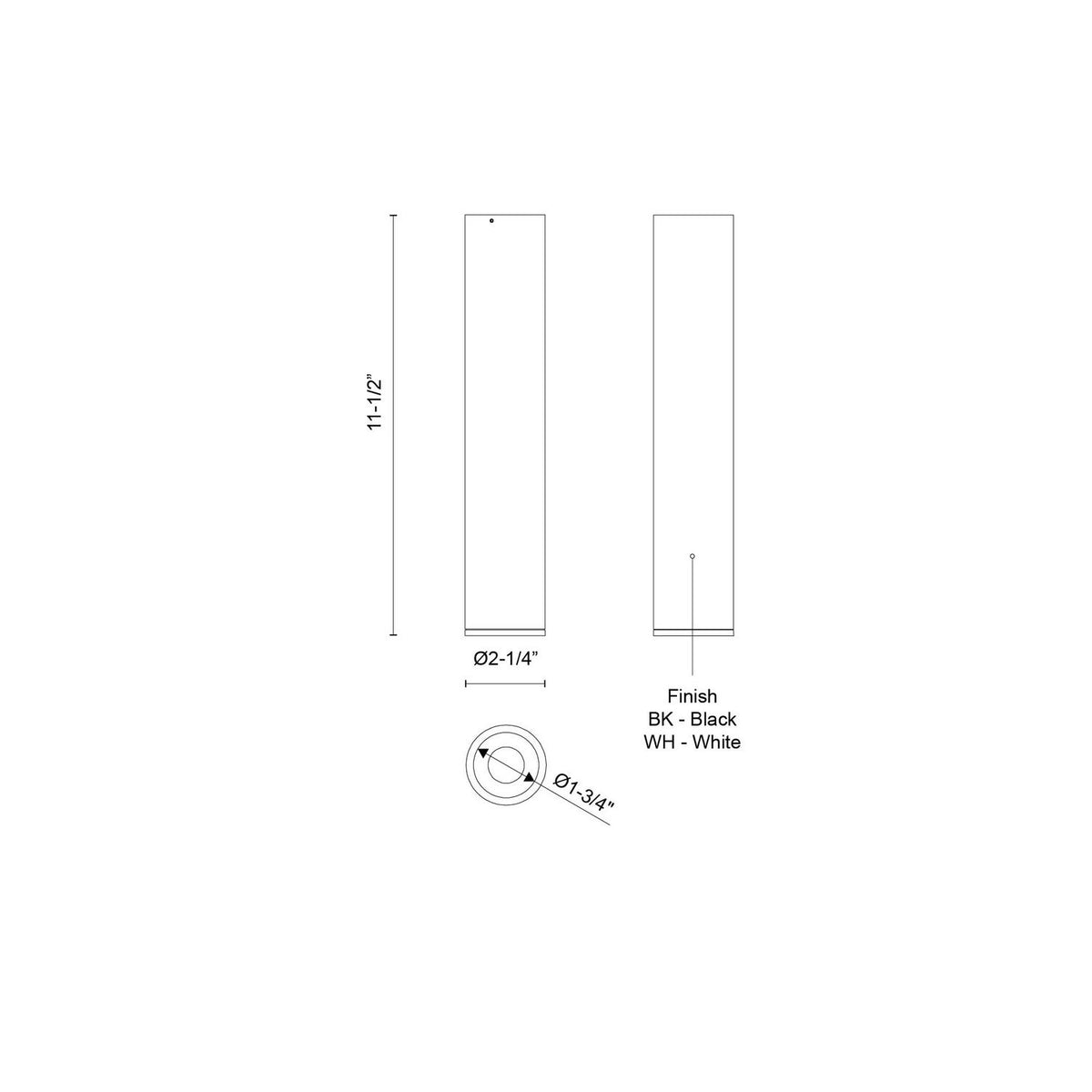 Plafonnier 2po Lorna Blanc, 11 1/2" – vue 2