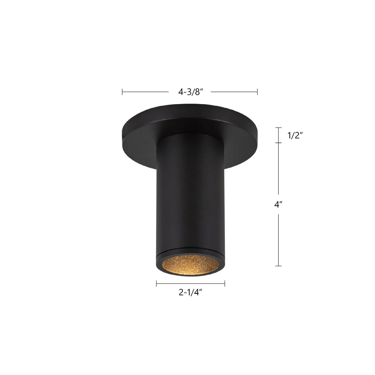 Plafonnier 2po Lorna Blanc, 4 1/2" – vue 4