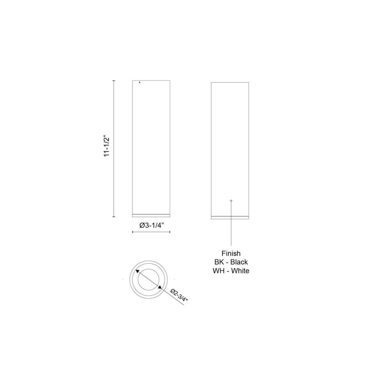 Plafonnier 3po Lorna Blanc, 11 1/2" – vue 2