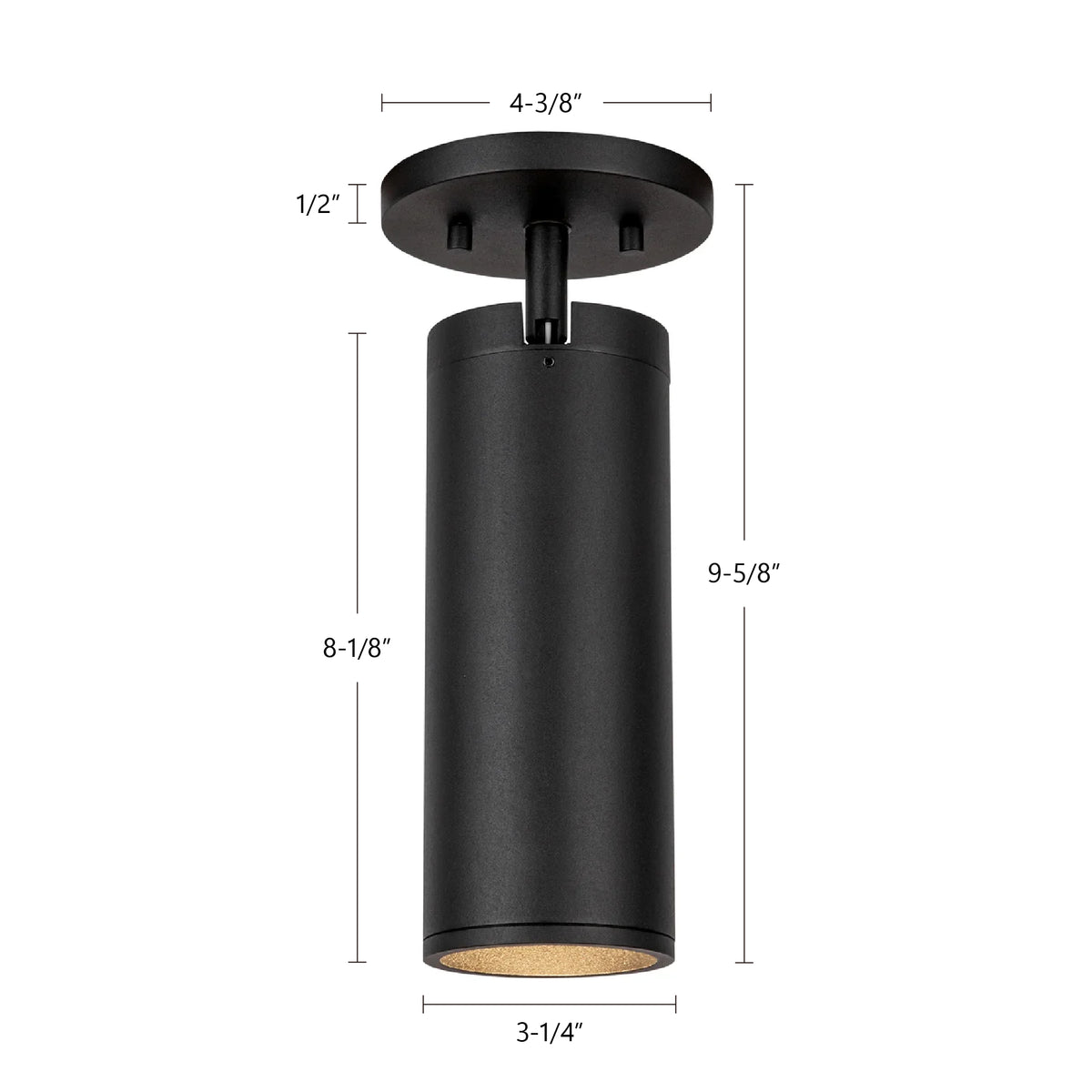 Plafonnier 3po Lorna Blanc, 9 5/8" – vue 3