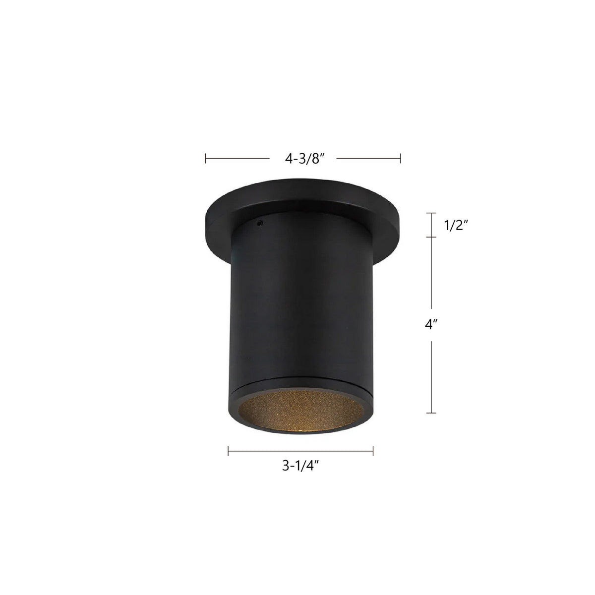 Plafonnier 3po Lorna Noir, 4 1/2" – vue 6