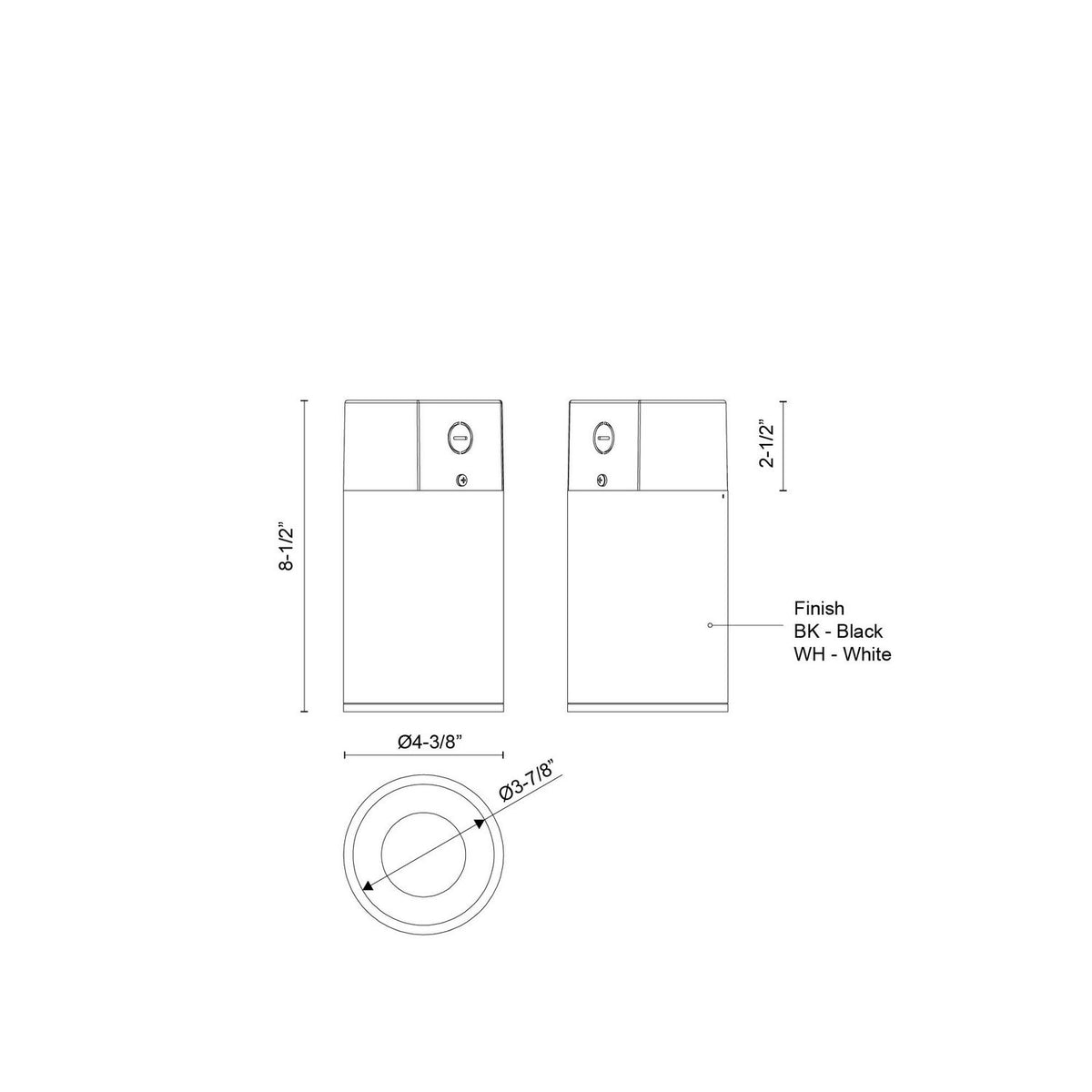 Plafonnier 4po Lorna Blanc, 8 1/2" – vue 2