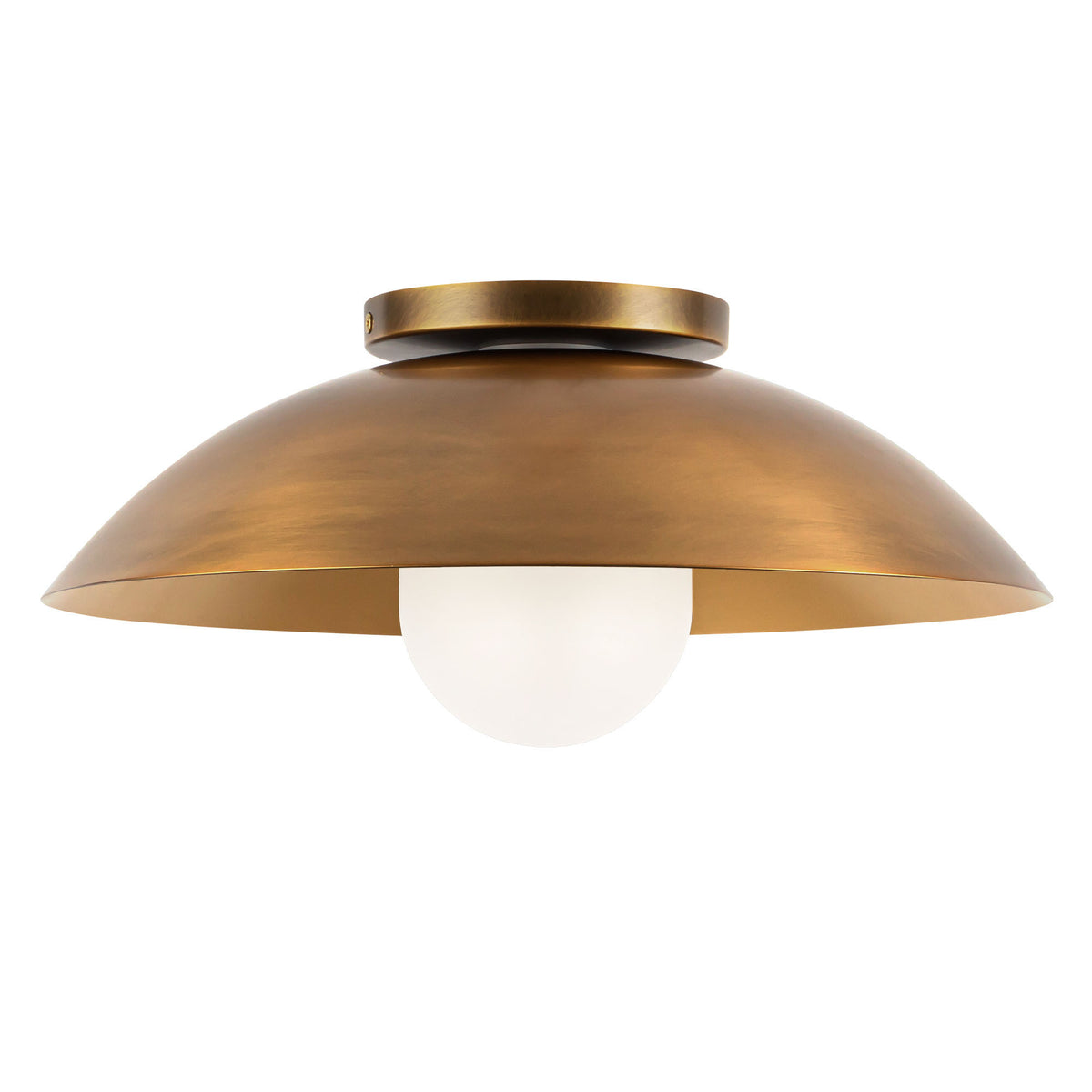 Plafonnier 6" Umbra Laiton vieilli / Verre opale – vue 2