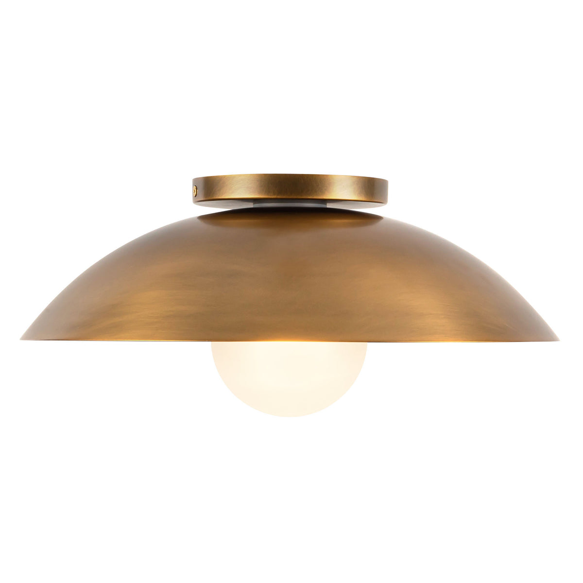 Plafonnier 6" Umbra Laiton vieilli / Verre opale – vue 3