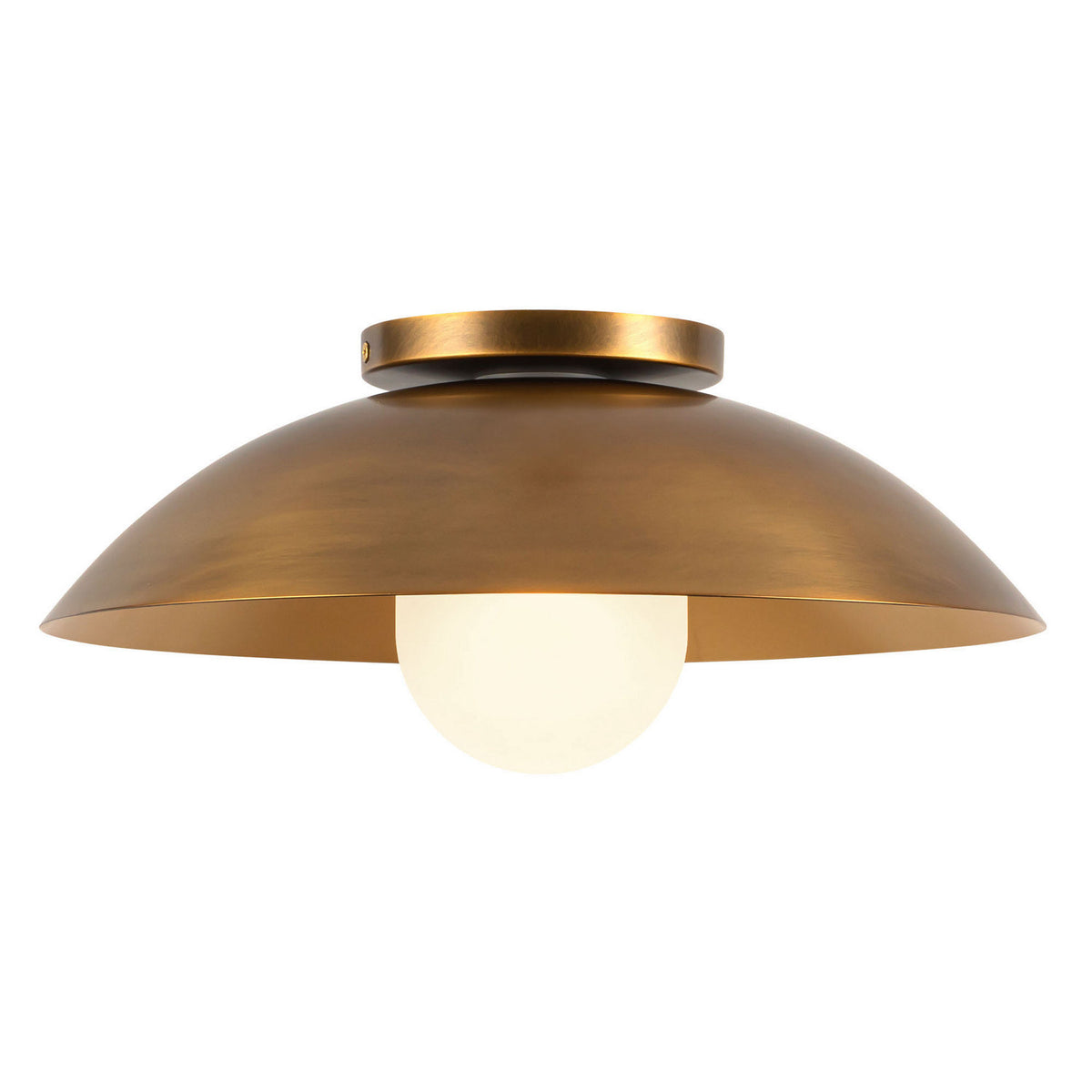 Plafonnier 6" Umbra Laiton vieilli / Verre opale – Kuzco Lighting