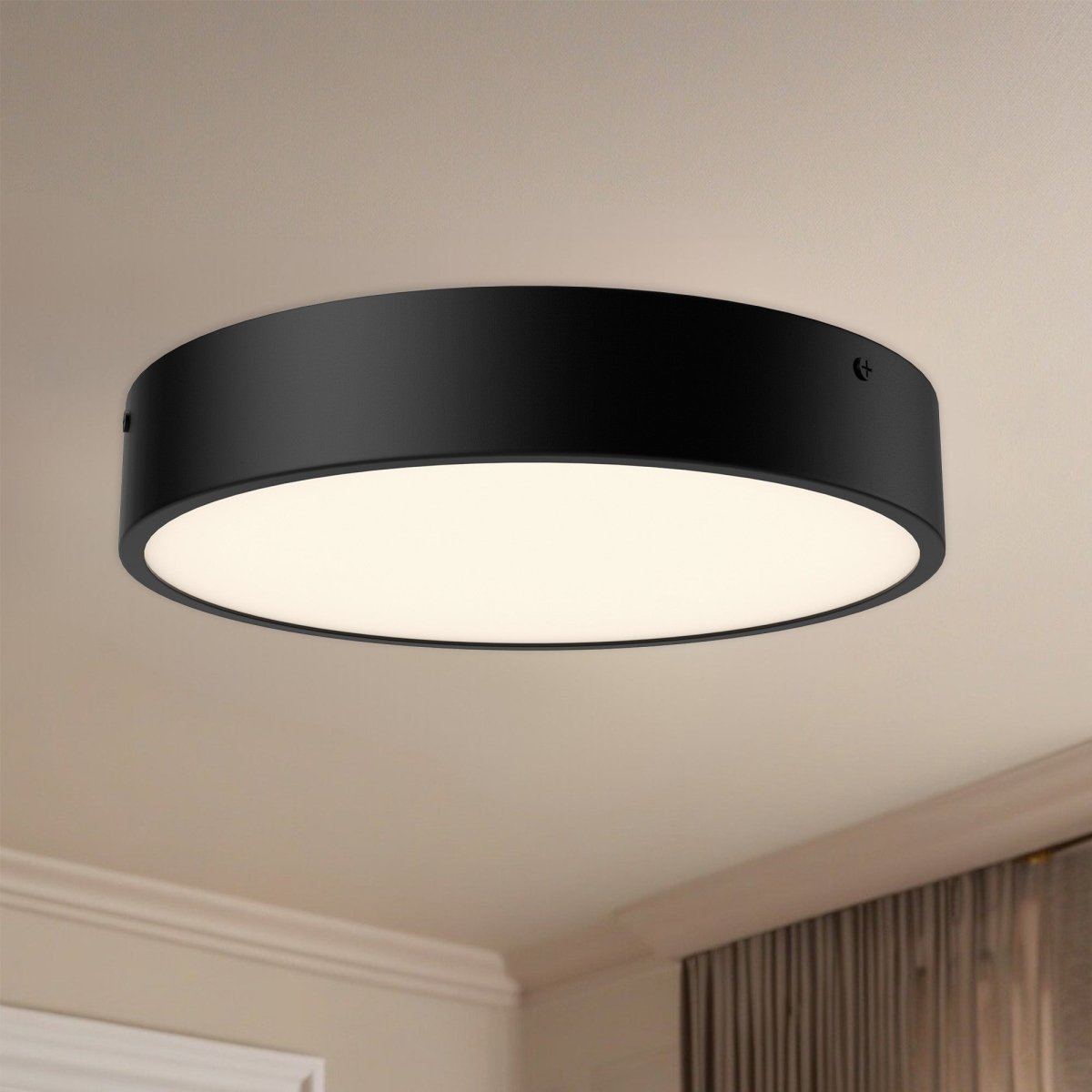 Plafonnier Adelaide - Noir mat 11 1/8" 5CCT/2700°K/3000°K/3500°K/4000°K/5000°K by Alora Lighting | Luminaires & cie