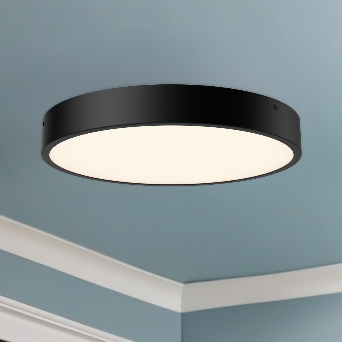 Plafonnier Adelaide - Noir mat 15" 5CCT/2700°K/3000°K/3500°K/4000°K/5000°K by Alora Lighting | Luminaires & cie