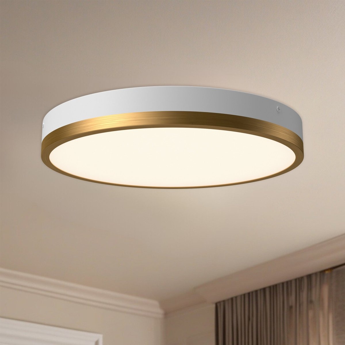 Plafonnier Adelaide - Or vieilli / blanc 15" 3000°K by Alora Lighting | Luminaires & cie