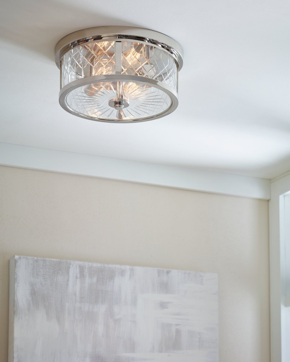 Plafonnier Alec - Nickel poli by Visual Comfort Studio | Luminaires & cie