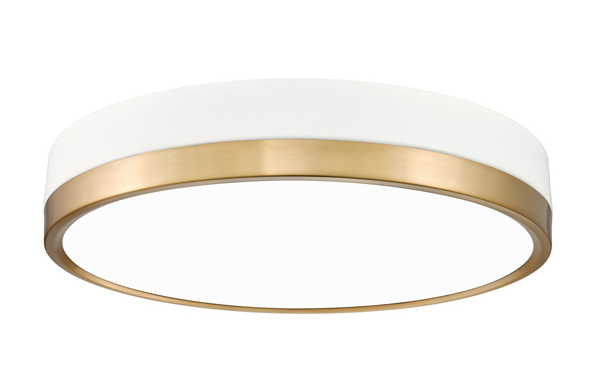 Plafonnier Algar Blanc mat + Or moderne, 16" – Z-Lite