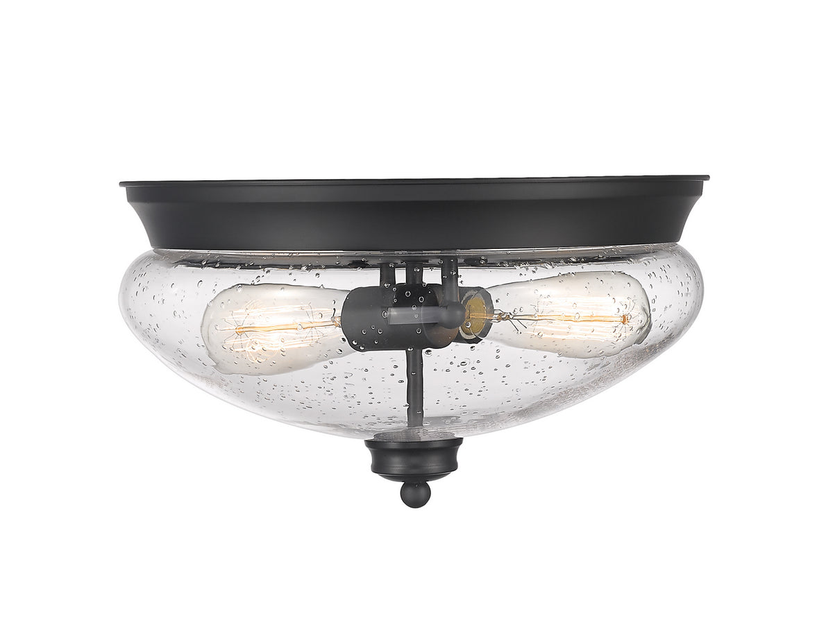 Plafonnier Amon Noir mat, 13" – Z-Lite