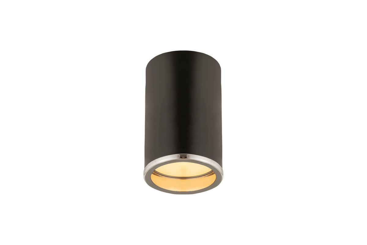 Plafonnier Arlo Noir mat + Chrome, 5 1/4" – vue 3