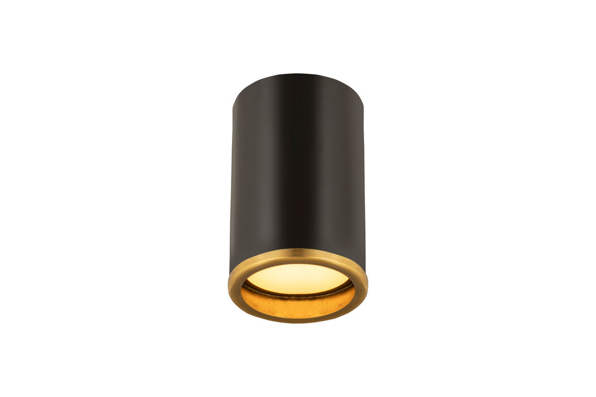 Plafonnier Arlo Noir mat + Laiton bruni, 5 1/4" – vue 6