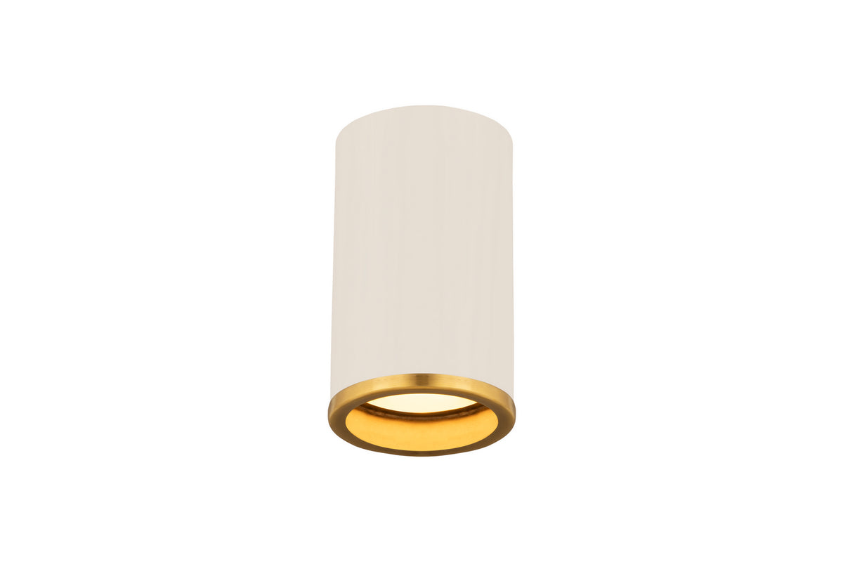 Plafonnier Arlo Blanc mat + Laiton bruni, 5 1/4" – vue 2