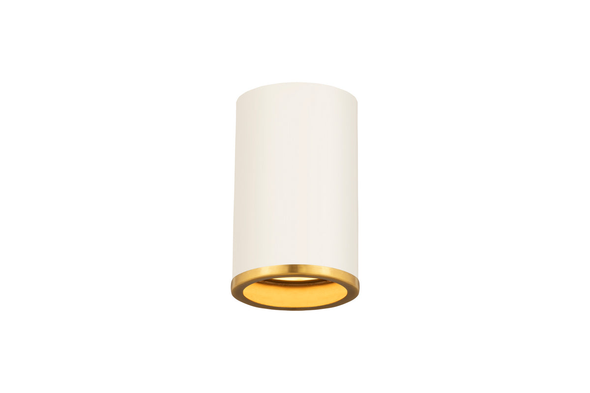Plafonnier Arlo Blanc mat + Laiton bruni, 5 1/4" – Z-Lite