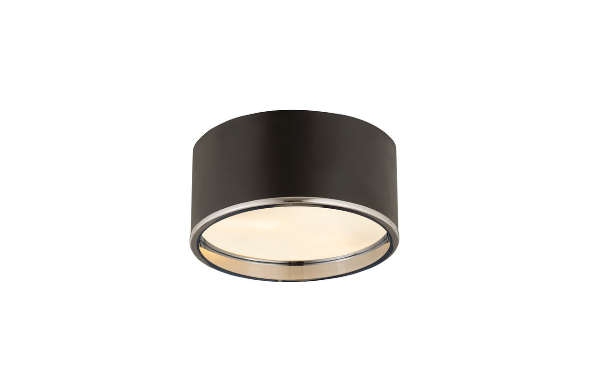 Plafonnier Arlo Noir mat + Chrome, 12 1/4" – vue 2