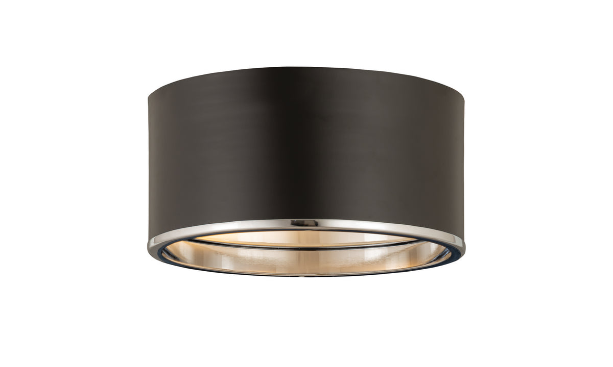 Plafonnier Arlo Noir mat + Chrome, 12 1/4" – Z-Lite