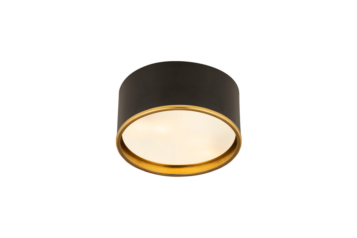 Plafonnier Arlo Noir mat + Laiton bruni, 12 1/4" – vue 3