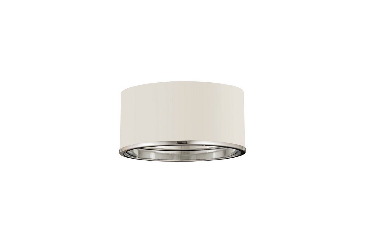 Plafonnier Arlo Blanc mat + Chrome, 12 1/4" – vue 4