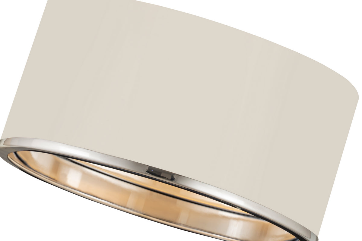 Plafonnier Arlo Blanc mat + Chrome, 12 1/4" – vue 5
