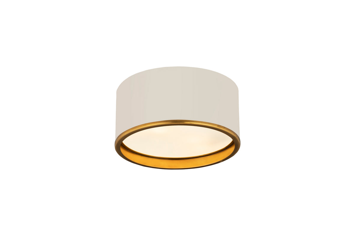 Plafonnier Arlo Blanc mat + Laiton bruni, 12 1/4" – vue 2