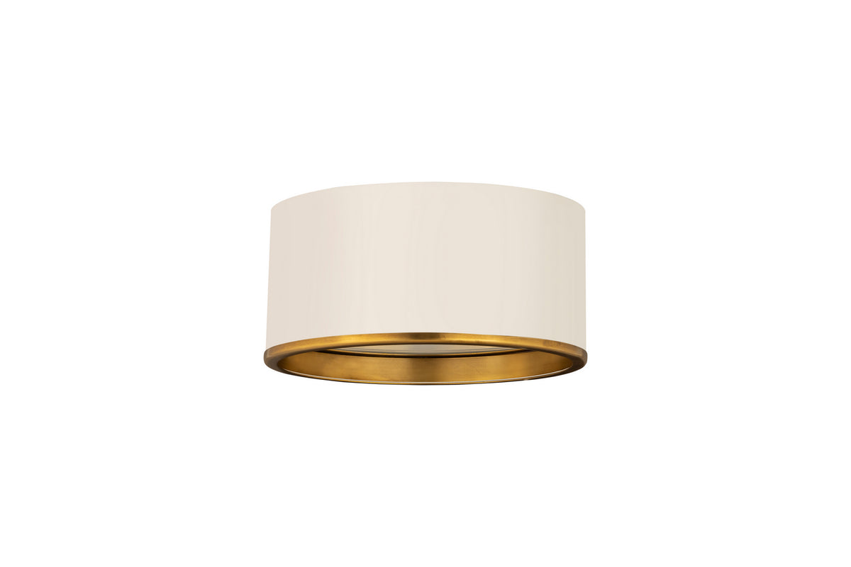 Plafonnier Arlo Blanc mat + Laiton bruni, 12 1/4" – vue 4
