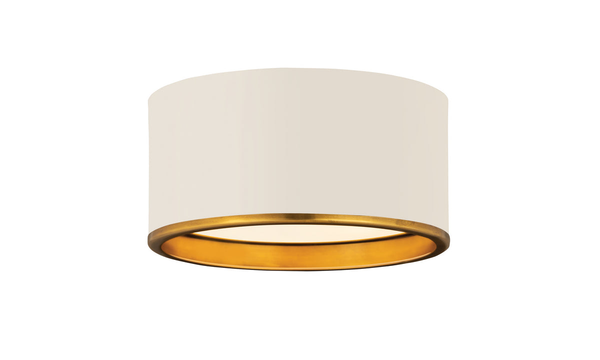 Plafonnier Arlo Blanc mat + Laiton bruni, 12 1/4" – Z-Lite