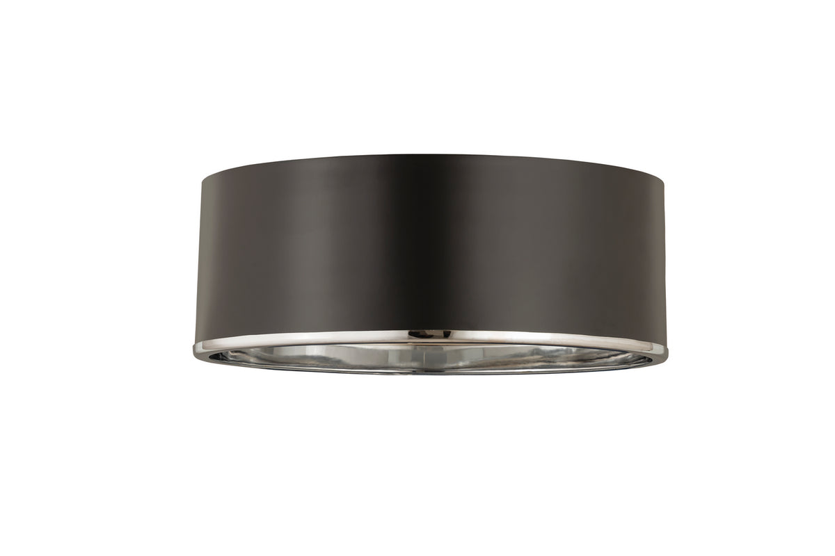 Plafonnier Arlo Noir mat + Chrome, 16" – vue 4