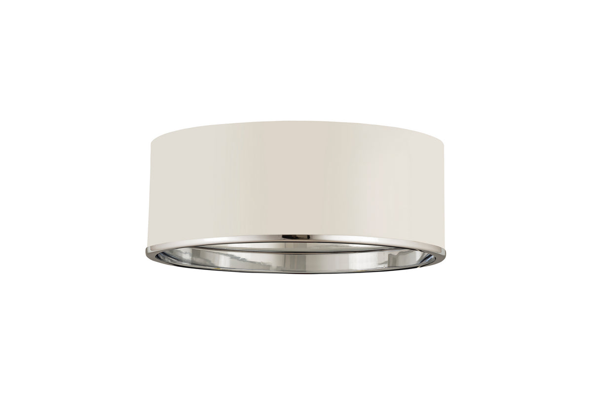 Plafonnier Arlo Blanc mat + Chrome, 16" – vue 4
