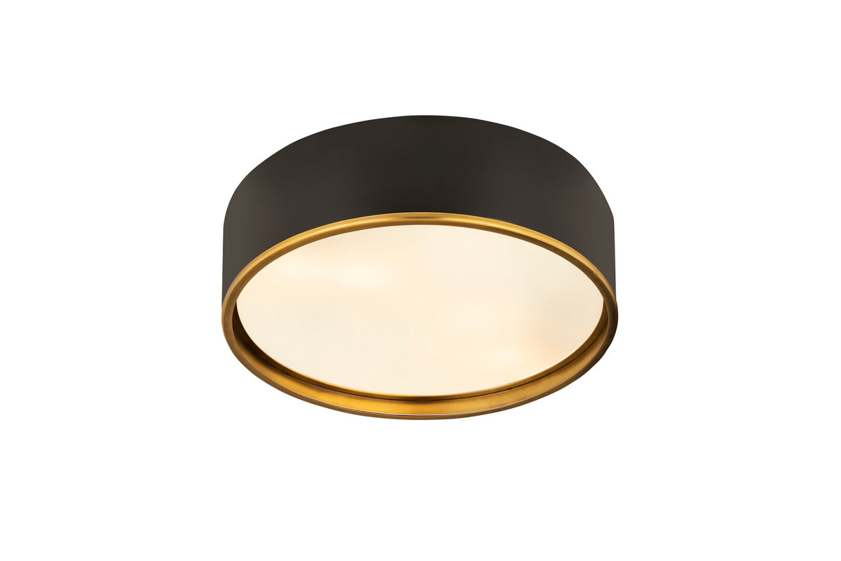 Plafonnier Arlo Noir mat + Laiton bruni, 20 1/4" – vue 2