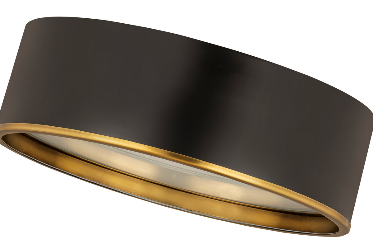 Plafonnier Arlo Noir mat + Laiton bruni, 20 1/4" – vue 5