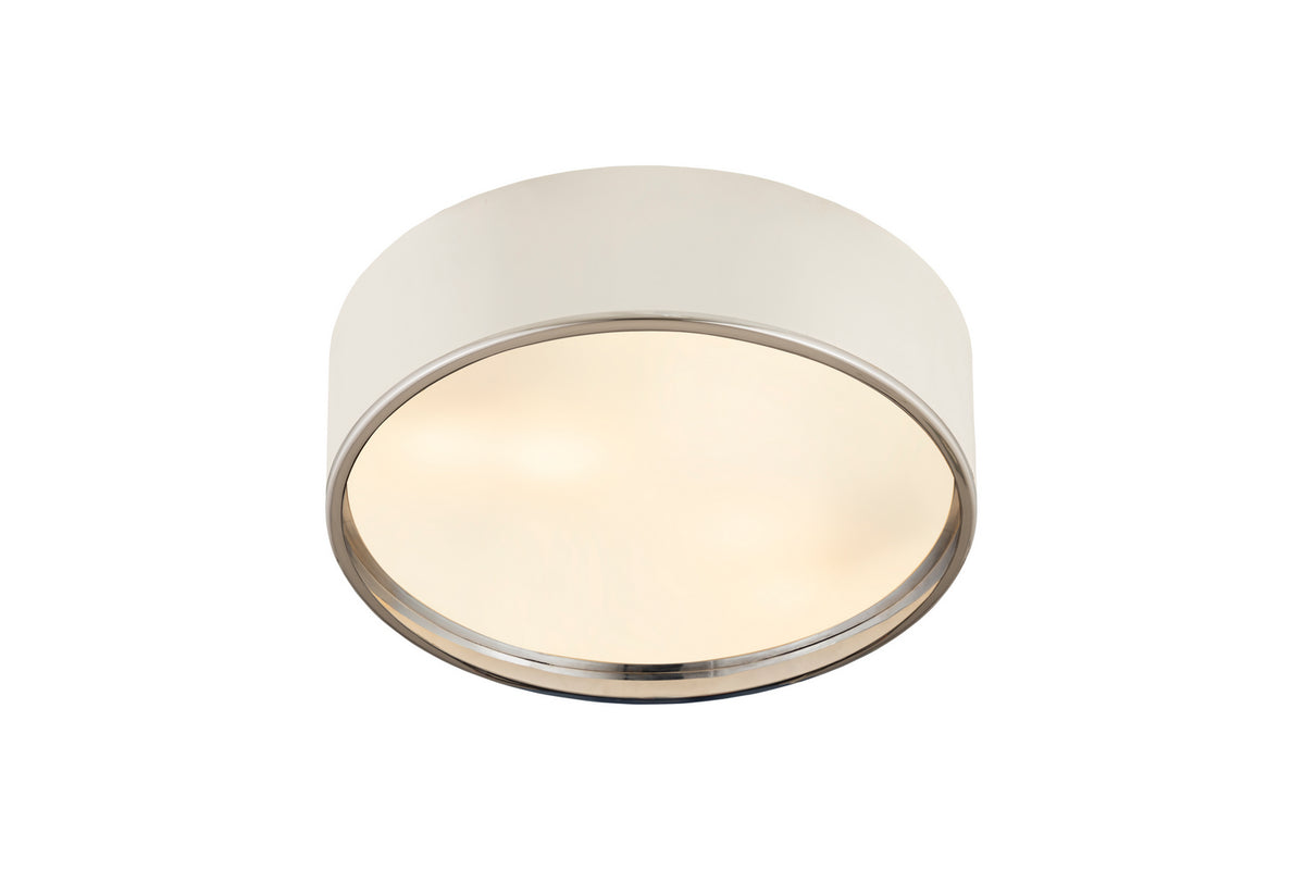 Plafonnier Arlo Blanc mat + Chrome, 20 1/4" – vue 3