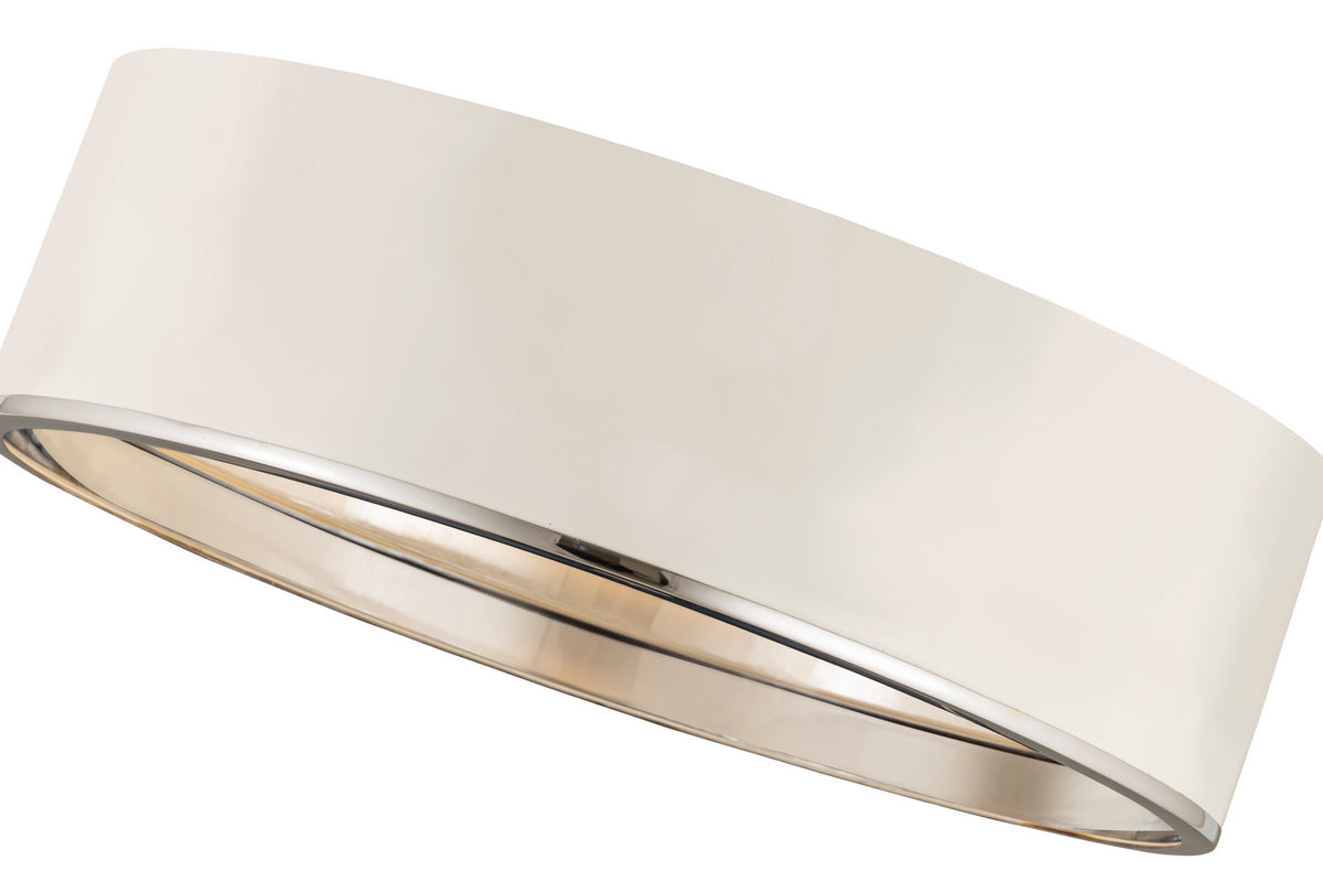 Plafonnier Arlo Blanc mat + Chrome, 20 1/4" – vue 5