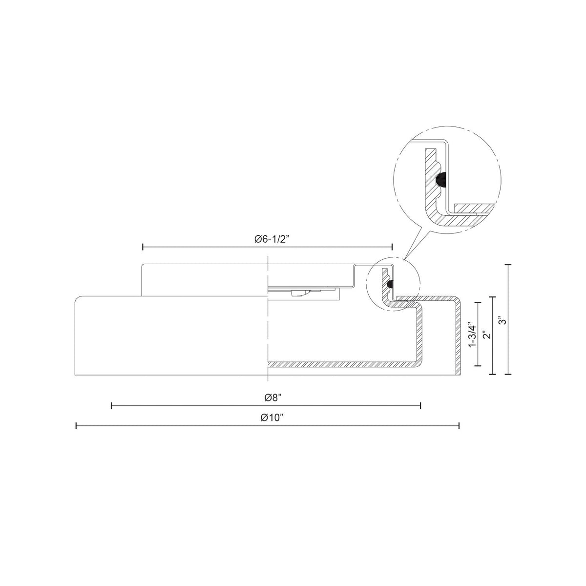 Plafonnier Aston 10" – vue 4