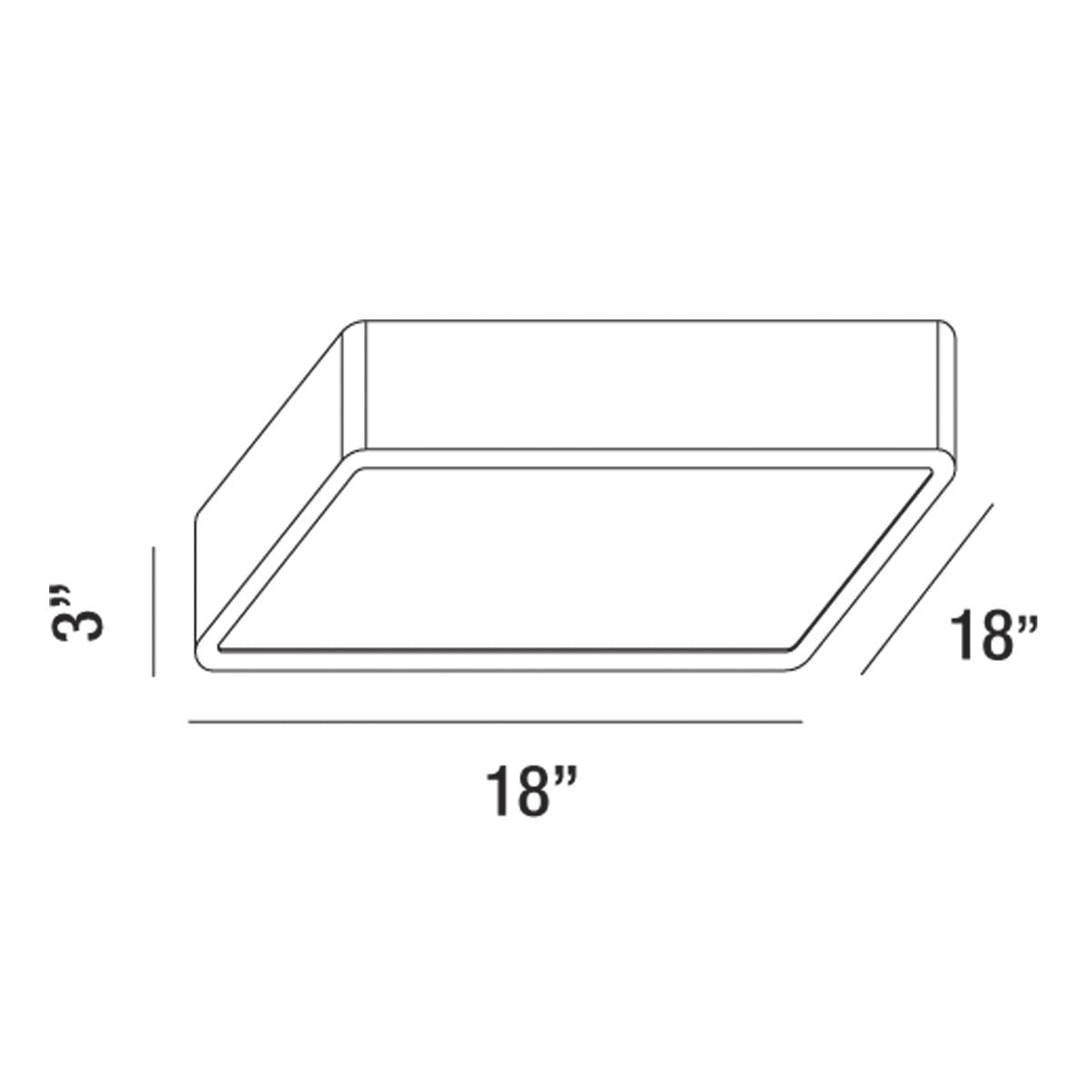 Plafonnier Bays 18" – vue 2