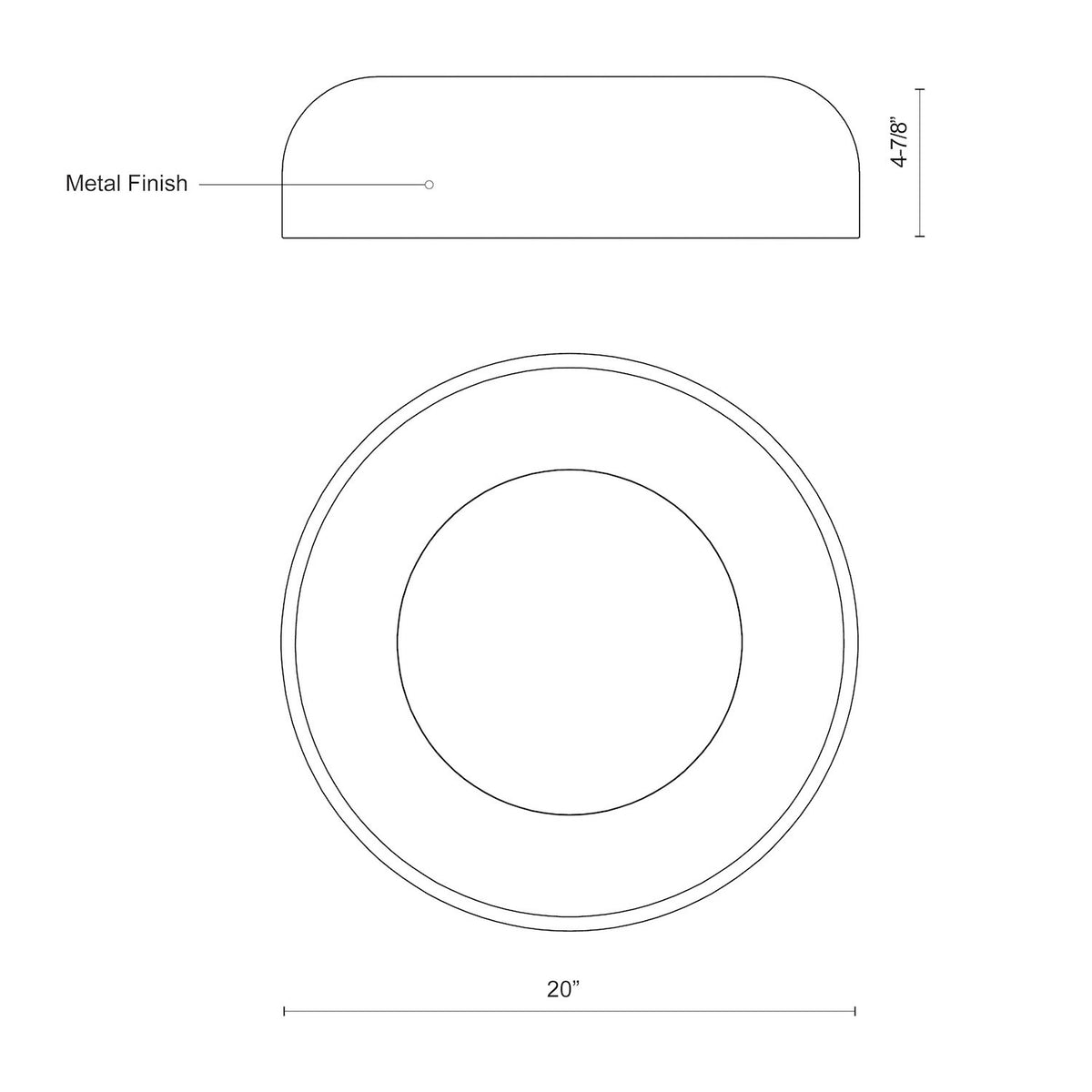 Plafonnier Beacon Noir, 20" – vue 3