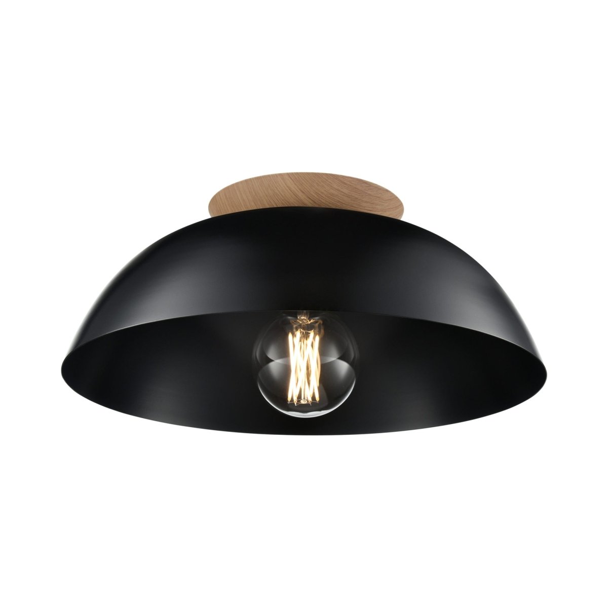 Plafonnier Bergen - Ébène et bois naturel 12" by DVI Lighting | Luminaires & cie
