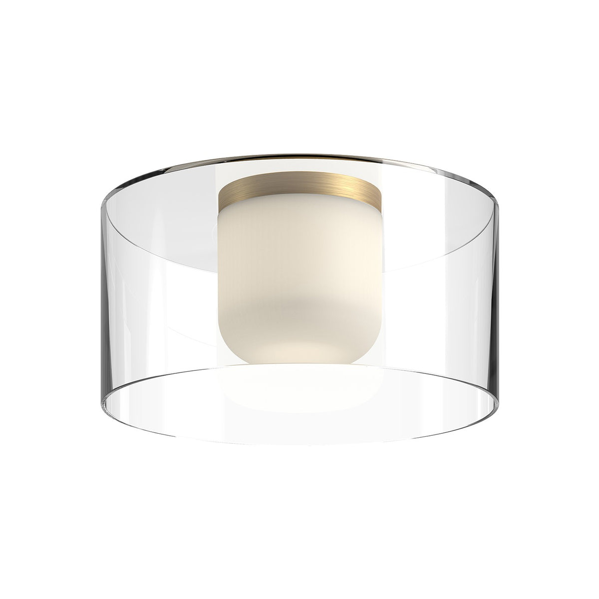 Plafonnier Birch Or brossé/Transparent, 12" – Kuzco Lighting
