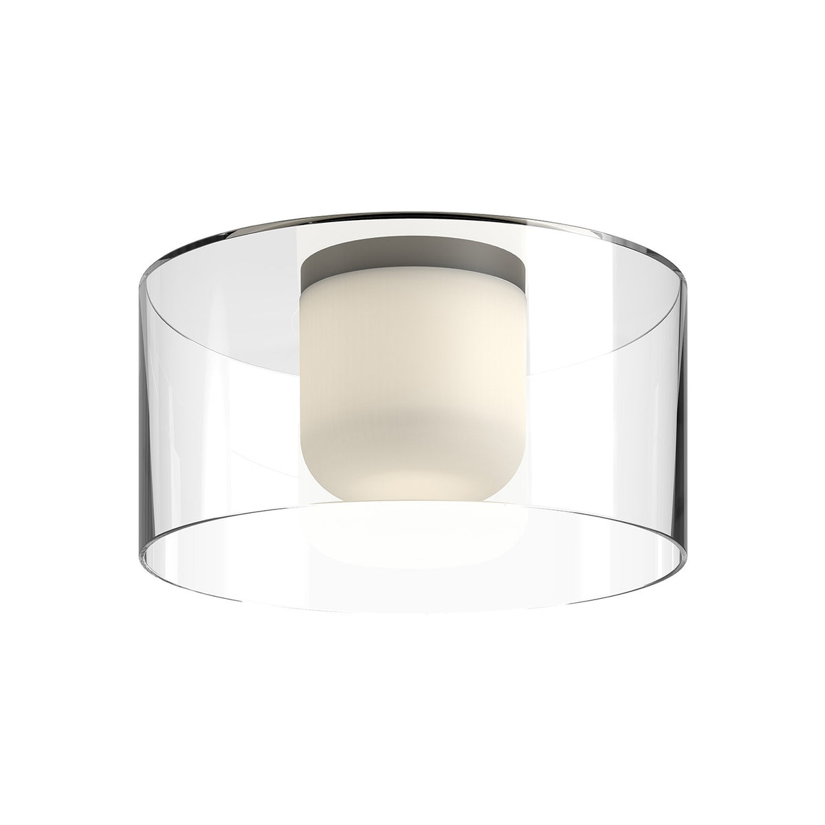 Plafonnier Birch Noir / Transparent, 12" – Kuzco Lighting