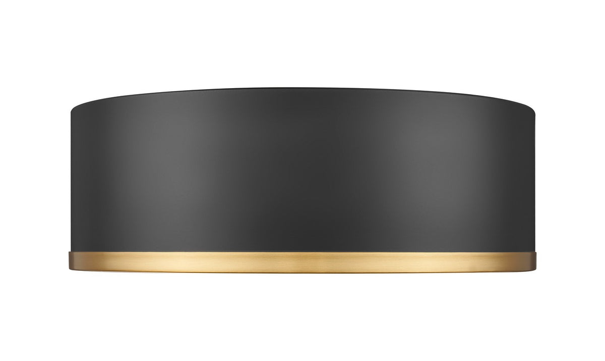 Plafonnier Bradley Noir mat + Or moderne, 12 1/4" – vue 2