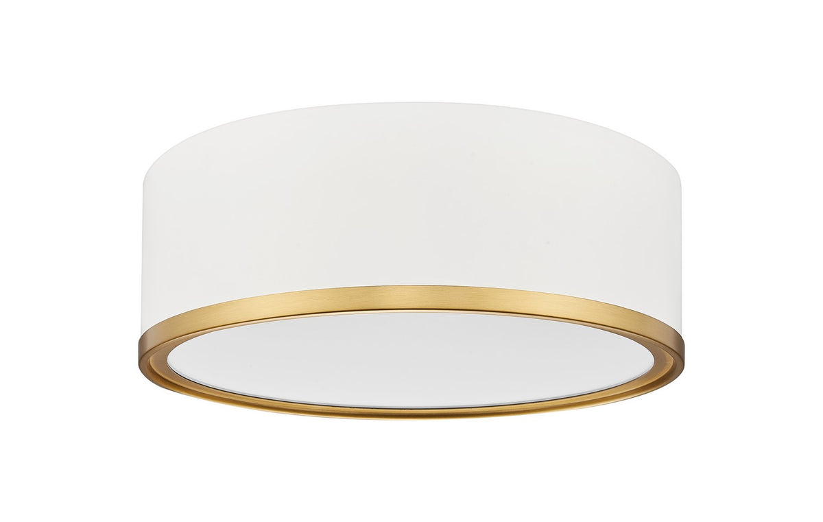 Plafonnier Bradley Blanc mat + Or moderne, 12 1/4" – vue 4