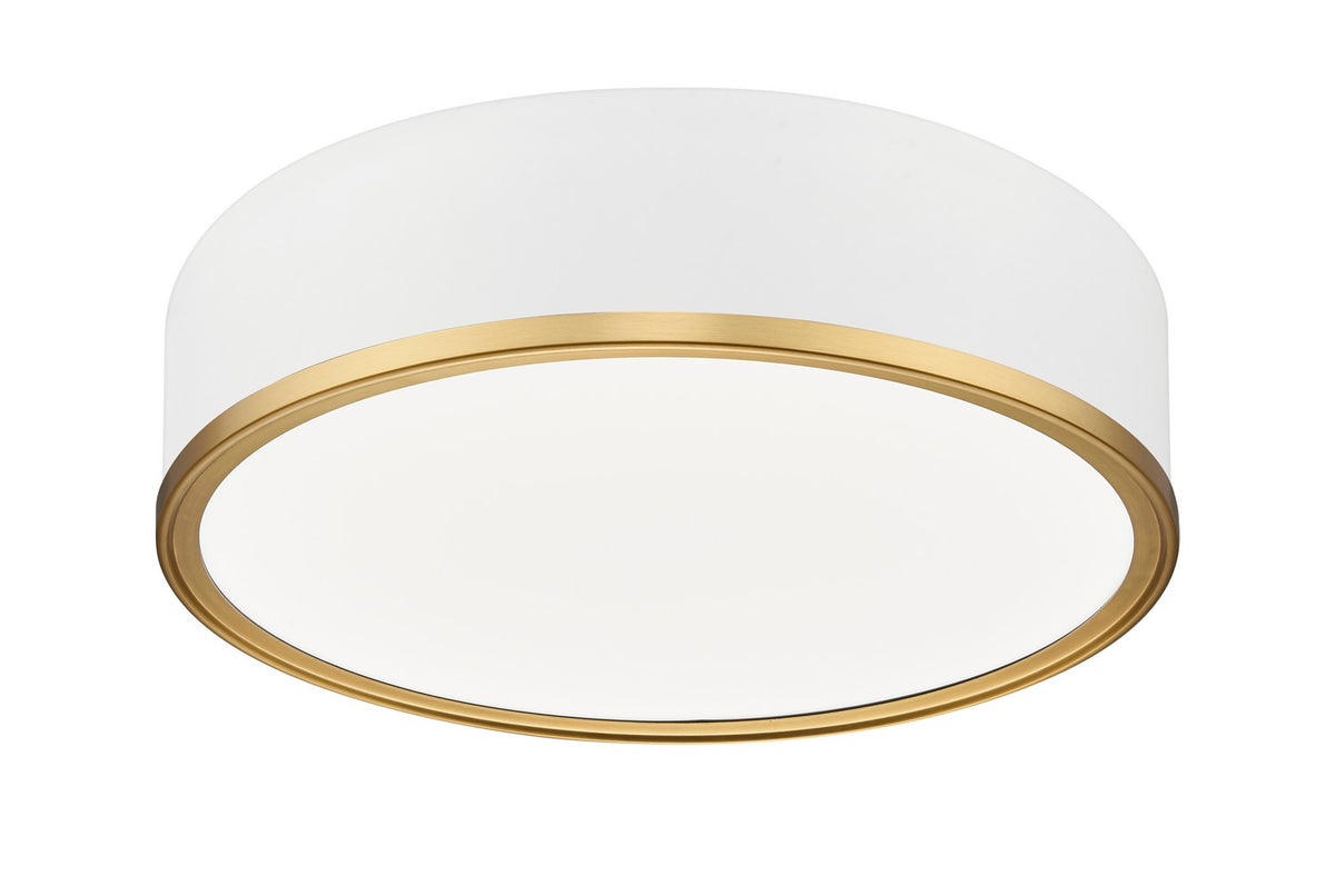 Plafonnier Bradley Blanc mat + Or moderne, 16" – vue 3