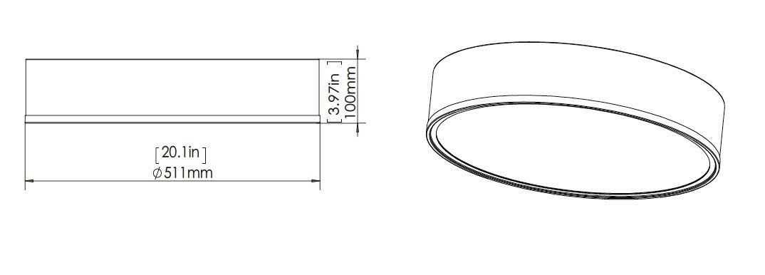 Plafonnier Bradley Noir mat + Or moderne, 20 1/4" – vue 6