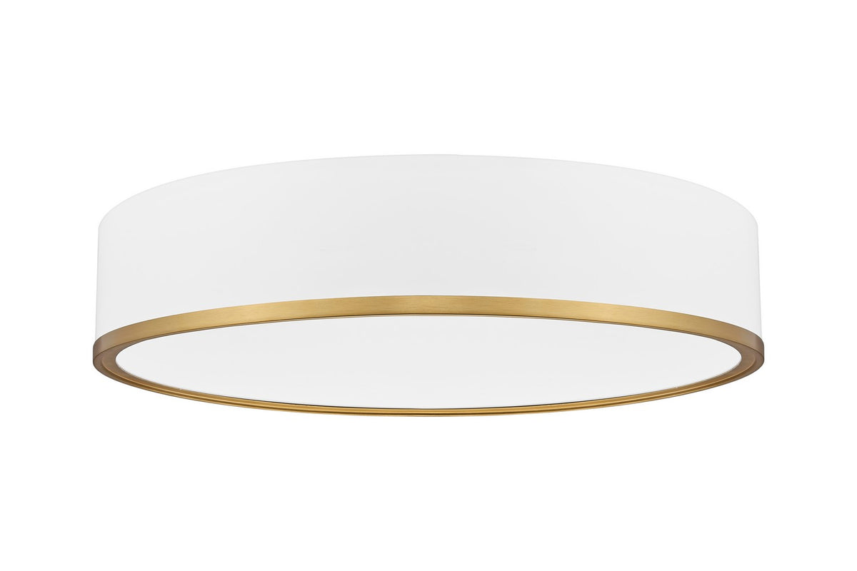 Plafonnier Bradley Blanc mat + Or moderne, 20 1/4" – vue 4
