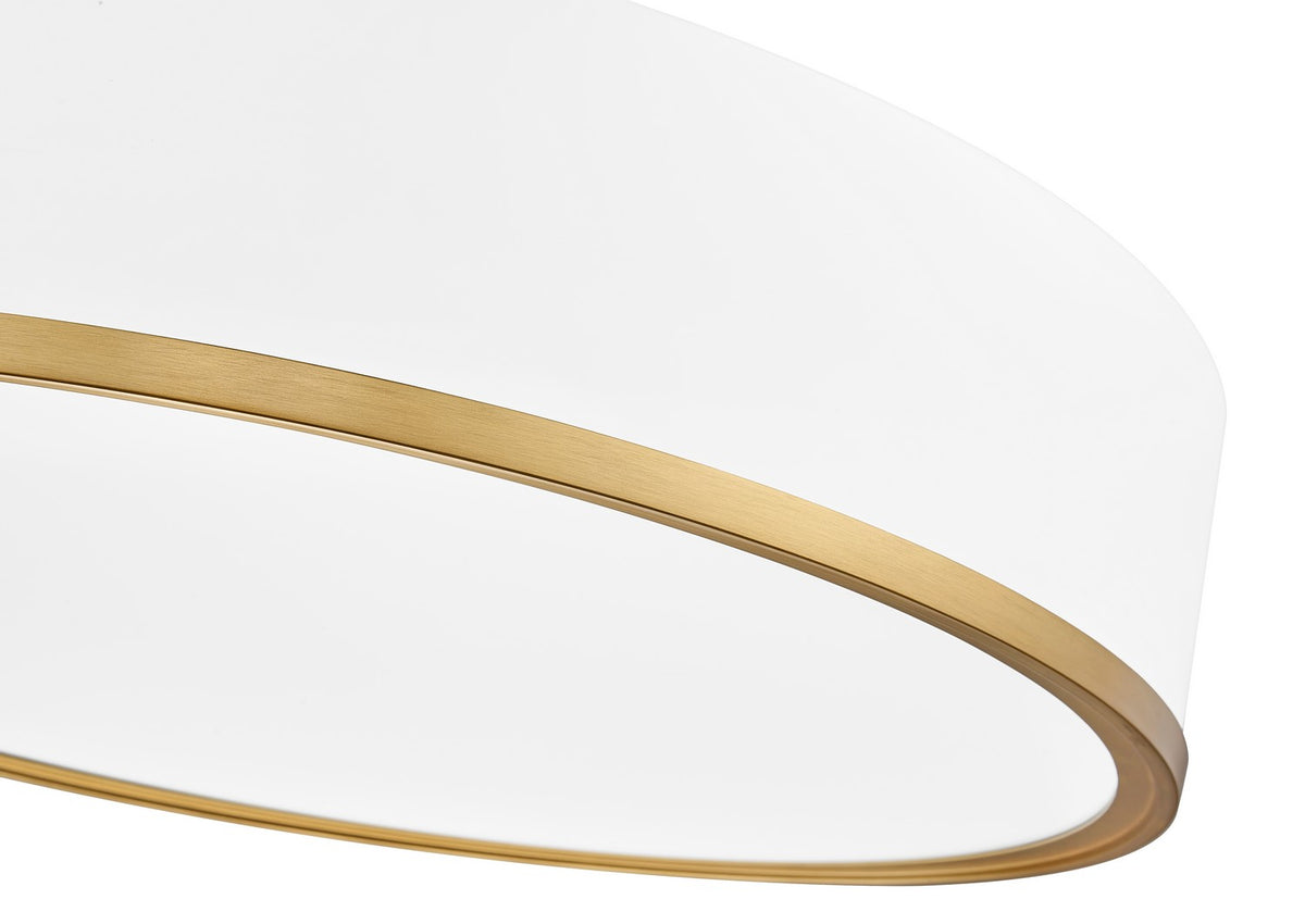 Plafonnier Bradley Blanc mat + Or moderne, 20 1/4" – vue 5