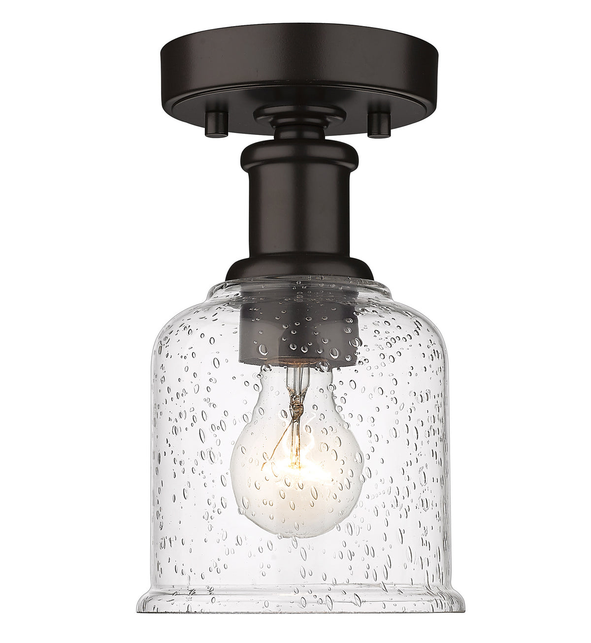 Semi-plafonnier Bryant Bronze, Grené transparent – Z-Lite
