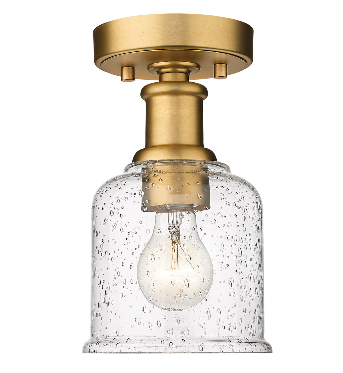 Semi-plafonnier Bryant Laiton patrimoine, Grené transparent – Z-Lite